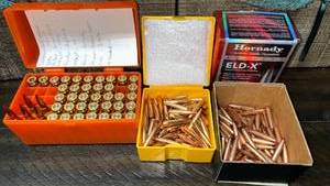 lot 96 image: Rifle Bullets and Brass Cases Reloading Components Collection