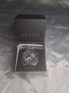 lot 111 image: Activa Dual Time Stainless Steel Watch with Original Box