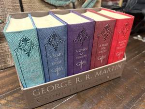 lot 117 image: George R.R. Martin A Song of Ice and Fire 5-Book Hardcover Box Set