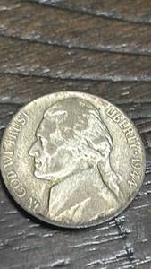 lot 122 image: 1944 Jefferson silver war Nickel