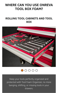 Tool Box/Camera Bag Foam Organizer Inserts - Red and Black Polyethylene -2 sheets per lot