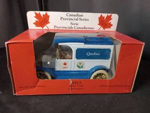 lot 4948 image: Canadian Provincial Series 1913 Model T Ford Quebec Diecast Metal Replica