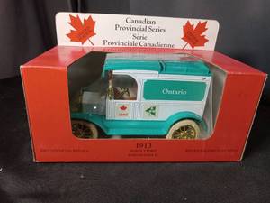 lot 4949 image: 1913 Model T Ford Die-Cast Metal Replica Ontario Provincial Series