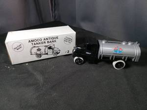 lot 40761 image: AMOCO Tanker Truck Coin Bank Die Cast Metal