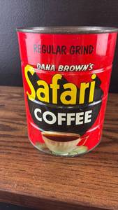 lot 5456 image: Dana Browns Safari Coffee Regular Grind Metal Can
