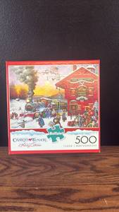 lot 5473 image: Buffalo Charles Wysocki Holiday Collection 500 Piece Jigsaw Puzzle