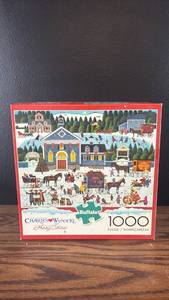 lot 5476 image: Buffalo Games Charles Wysocki Holiday Collection 1000 Piece Jigsaw Puzzle