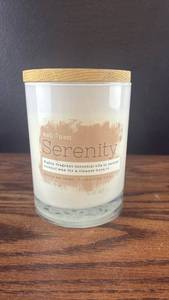 lot 5482 image: Well Nest Serenity Coconut Wax Candle with Wood Lid