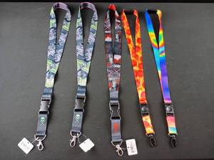 lot 5492 image: Anime Skull Print Lanyards with Metal Clips