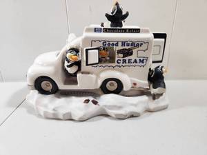 lot 99 image: Franklin Mint In the Good Old Summertime Penguin Ice Cream Truck Figurine