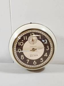 lot 103 image: Westclox Big Ben Chime Alarm Clock White Case Brown Face