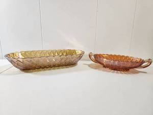 lot 141 image: Carnival Glass Serving Dishes Set