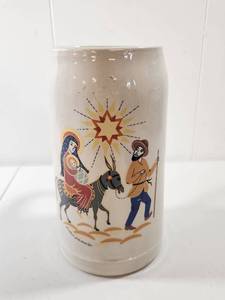 lot 143 image: Rastal 1L Nativity Scene Christmas Beer Mug