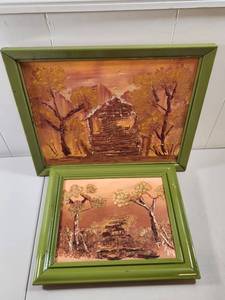 lot 179 image: Set of Two Framed Fall Landscape Oil Paintings