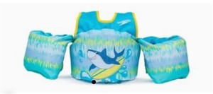 lot 305 image: Speedo Splash Jammer Shark Polyethylene Life Vest, Blue-Yellow