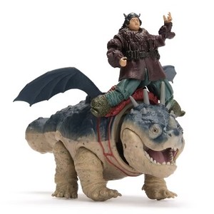 lot 380 image: How to Train Your Dragon Fishlegs & Meatlug Figures