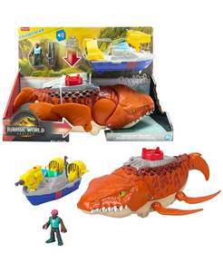 lot 410 image: $54 Imaginext Fisher-Price Jurassic World Aquachomp Mosasaurus Playset
