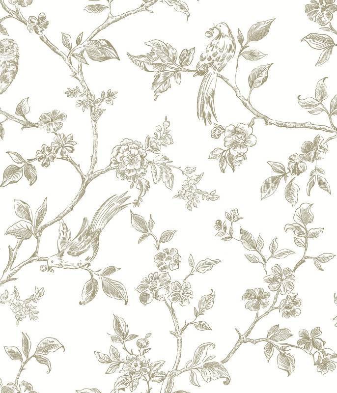 lot 1324 image: Orainege Beige and White Floral Wallpaper Peel and Stick Wallpaper 16.9x393.7 Vintage Floral Peel and Stick Wall Paper Removable Boho Self Adhesive Contact Paper for Bedroom Bathroom Decor - Retail $40