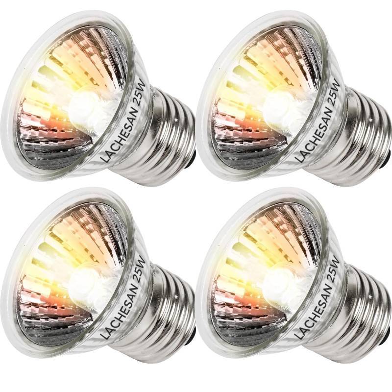 lot 1468 image: Lachesan 4-Pack 25W UVA Bulbs, Fit E26 Heat Reptile Lamp, Light Turtle Heat Lamp for Reptiles and Amphibian Tanks, Terrariums and Cages, Works with Various Lamp Fixtures&nbsp