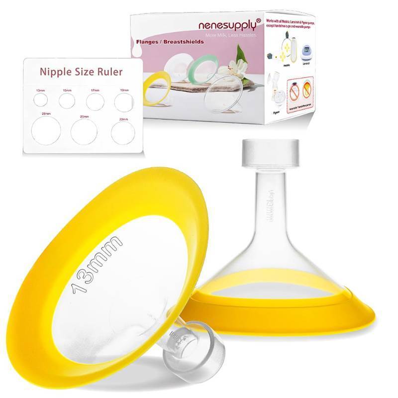 lot 1684 image: Nenesupply 13mm Oval Flanges Compatible with Medela Breast Pump Parts Replace Medela Flange Accessories. Work with Pump in Style Parts Symphony Parts Swing Maxi Harmony and Personalfit Flex&nbsp