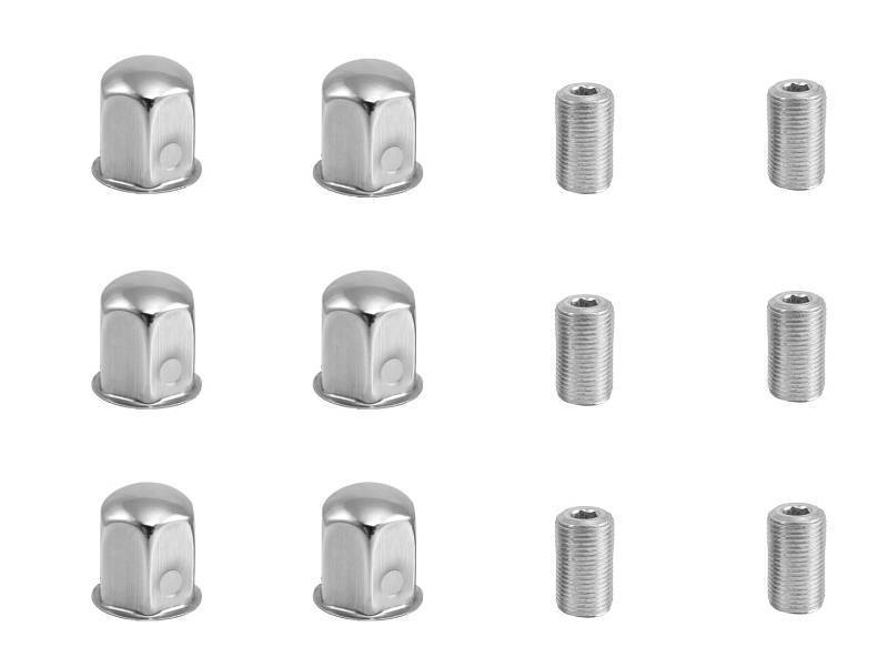 lot 1814 image: 5Pcs Lug Nuts with Adapter for CXRCY 19.5 10 Lug Wheel Simulators Fit 2005-2021 Ford F450F550 - Retail $50