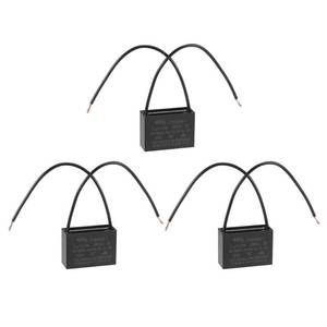 lot 2524 image: uxcell Ceiling Fan Capacitor CBB61 3uF 250V AC 2 Wires Metallized Polypropylene Film Capacitor 37x26x15mm for Electric Fan Pump Motor Generator 3Pcs&nbsp