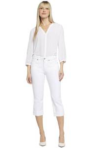lot 2533 image: NYDJ Womens Marilyn Straight Cuff Cropped Slimming Jeans, Optic White, 6 - Retail $88