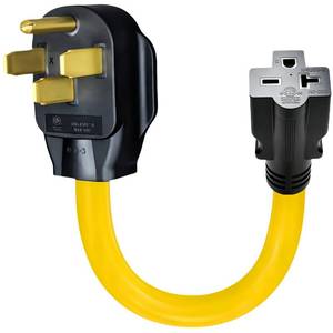 lot 2534 image: Nema 14-50P to 6-15R6-20R Adapter Cord 50Amp Dryer Plug Male to T-Blade Female Adapter,14-50P 50 Amps 250Voltage 4-pin to 2015 Amps 6-15R6-20R Adapter Power Cord for EV RV STW 10 AWG ETL Certified - Retail $20