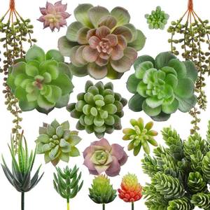 lot 2546 image: FOIMAS Artificial Succulent Plant,16pcs Large Faux Flocked Succulent Decor for Floral Wall Garden Arrangement Home Office Decoration,Unpotted - Retail $20