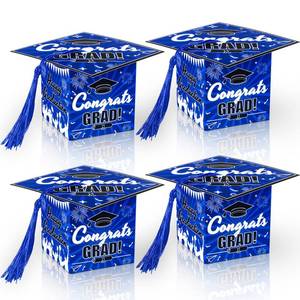 lot 2572 image: KPOSIYA Graduation Cap Gift Boxes with Tassel, 32pcs Class of 2026 Graduation Party Favors Candy Boxes, Small Treat Box for 2026 Grad Table Centerpieces Decorations��Blue�� - Retail $12