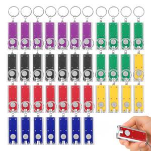 lot 2583 image: MOSIOBERDAVIAN 42 Pcs Mini Flashlight Keychain Bulk Colorful Small Portable LED Lights Ultra Bright Flashlight Key Ring for Emergency Camping Outdoor Activity Equipment Party Gifts (Multicolor) - Retail $27