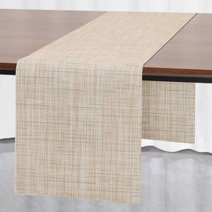 lot 2624 image: Myir JUN Table Runner, Vinyl Table Runner Indoor 55 Inch Long Arbitrarily Cropped Runner for Table Heatproof for Home Party (Beige, 15 x 55 inch) - Retail $15