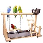 kathson Bird Playground,Parrot Play Stand,Parakeet Play Gym with Feeding Cups,Cockatiel Perchs Playstand with Exercise Toys for Budgie Conures Cockatoos Lovebirds - Retail: $20