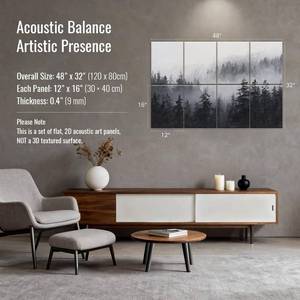 lot 103 image: Art Soundproof Board Set with Forest Lake Scene - Retail $50