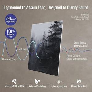 Art Soundproof Board Set with Forest Lake Scene - Retail: $50