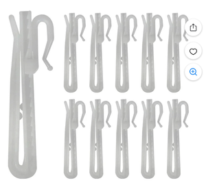 lot 162 image: Adjustable Curtain Hooks Set, 80 pcs - Retail $0