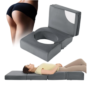 lot 163 image: Adjustable BBL Pillow After Surgery for SleepingSitting, Dark Grey - Retail $89