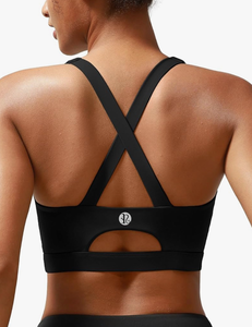 lot 180 image: Running Girl High Support Cross-Back Sports Bra with Molded Cups, XXL - Retail $25