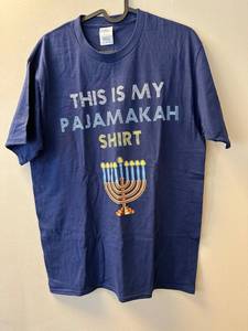 lot 201 image: This Is My Pajamakah Shirt, Navy Blue, Medium  - Retail $15