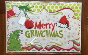 lot 220 image: Merry Grinchmas Non Slip Doormat, 24 x 16 - Retail $15
