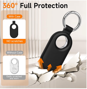 lot 234 image: Set of 3 (2 black & 1 white) Silicone Protective Cases with Keyring for Samsung Galaxy SmartTag2 - Retail $0