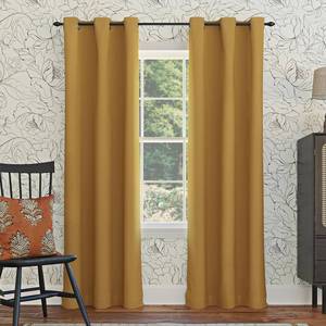 lot 235 image: Sun Zero Easton Energy Saving Blackout Grommet Curtain Panel, Gold, 40 W x 95 L (1 Panel) - Retail $13