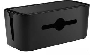 lot 237 image: Cable Management Box,Cord Organizer Box for Desk Floor Cable Hide,Cable Box Organizer to Cover The Power Strip Cord Wires for Home Office,Black - Retail $13