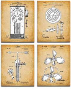 lot 251 image: Meteorology Patent Prints Set of 4 Photos (8x10) Unframed - Retail $17
