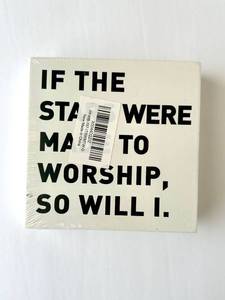 lot 257 image: If The Stars Were Made To Worship, So Will I Decorative wooden Wall Sign, 5 x 5 Inches  - Retail $9