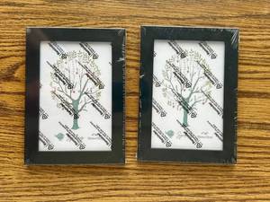 lot 259 image: Set of 2 Small Black Plastic Picture Frames, Fits 4 x 6 Photo - Retail $0