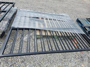 lot 7091 image: Captok 14 FT Bi-Parting Wrought Iron Gate Double Swing  Driveway  Ranch Entry