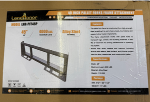 lot 2849 image: Unused Landhonor 45inch Pallet Fork Frame Attachment  PFF45P
