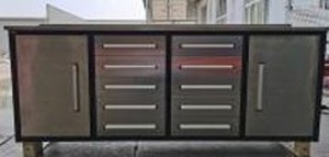 lot 3019 image: Unused Suihe 7 Stainless Steel Rolling Toolbox  10 Drawer WorkbenchFeatures