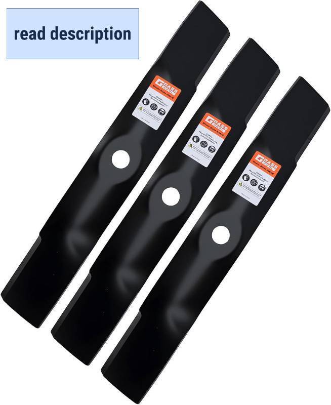 lot 171330 image: Grasscool Z355e Blades Replace John D-eere M145476 UC22009 for Z425 Z445 Z325E Z525E 48 inch Deck Mower with Circle Mounting Pattern M127673 M127500 (High-Lift)